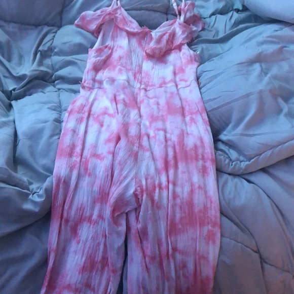 White and pink tie dyed romper/jumper - Picture 2 of 5
